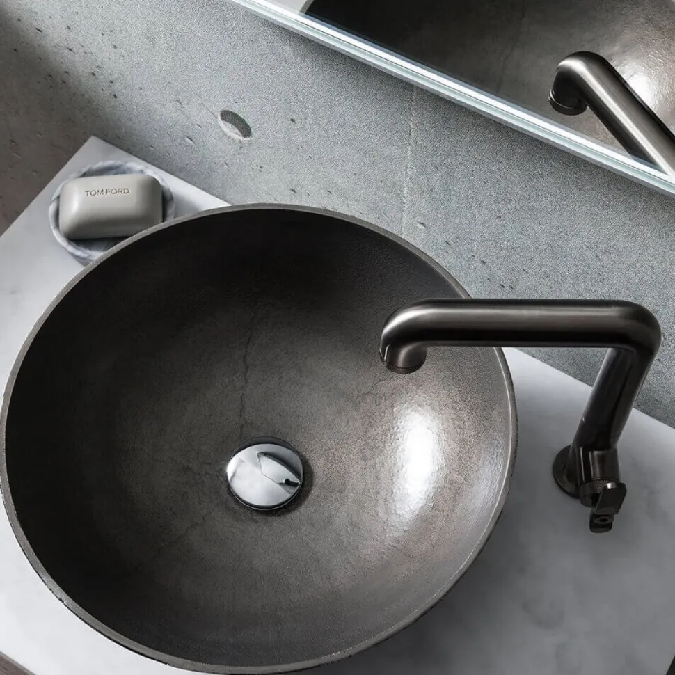 Crosswater Union Tall Basin Mixer Tap - Brushed Black Chrome
