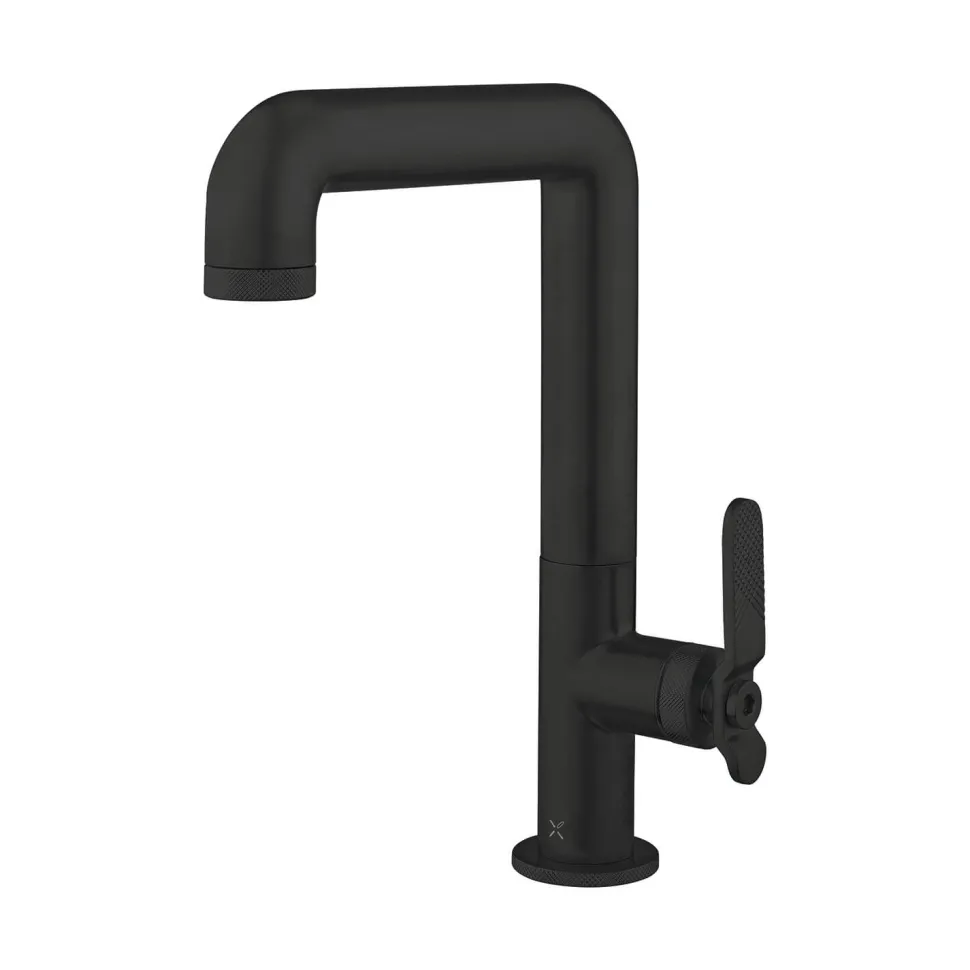 Crosswater Union WRAS Approved Tall Basin Mixer Tap - Matt Black