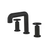 Crosswater Union WRAS Approved 3 Hole Basin Mixer Tap with Wheels - Matt Black