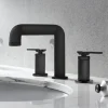 Crosswater Union WRAS Approved 3 Hole Basin Mixer Tap with Levers - Matt Black