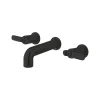 Crosswater Union WRAS Approved 3 Hole Wall Mounted Basin Mixer Tap with Levers - Matt Black
