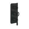 Crosswater Union WRAS Approved Matt Black 2 Outlet 3 Handle Concealed Thermostatic Shower Valve