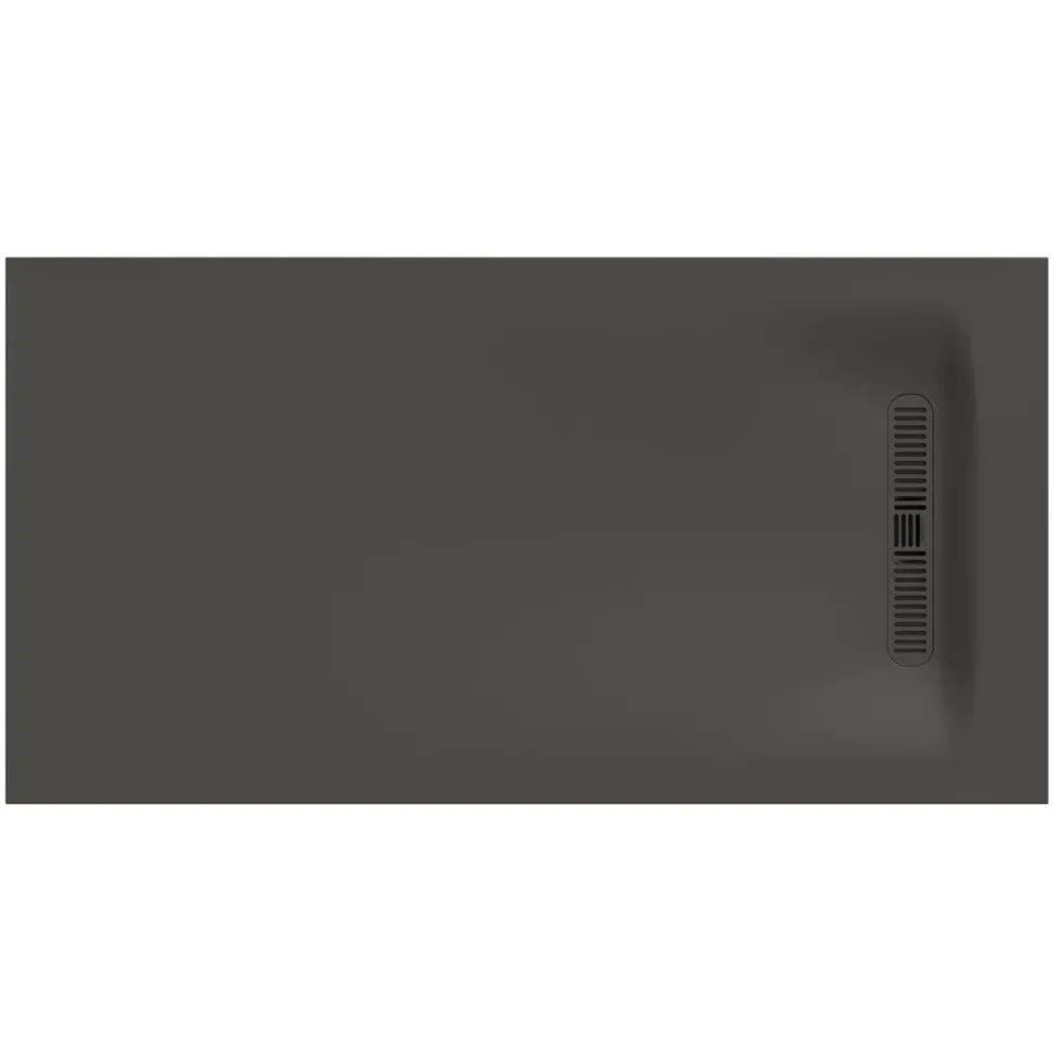 Crosswater Vito 25mm Dolomite Stone Resin Rectangular Shower Tray with Linear Waste Position