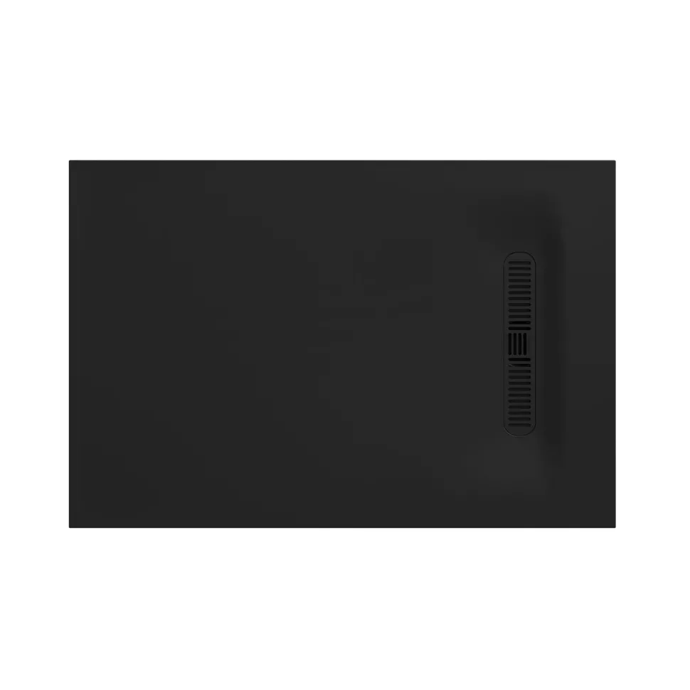 Crosswater Vito 25mm Dolomite Stone Resin Rectangular Shower Tray with Linear Waste Position