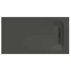 Crosswater Vito 25mm Dolomite Stone Resin Rectangular Shower Tray with Linear Waste Position