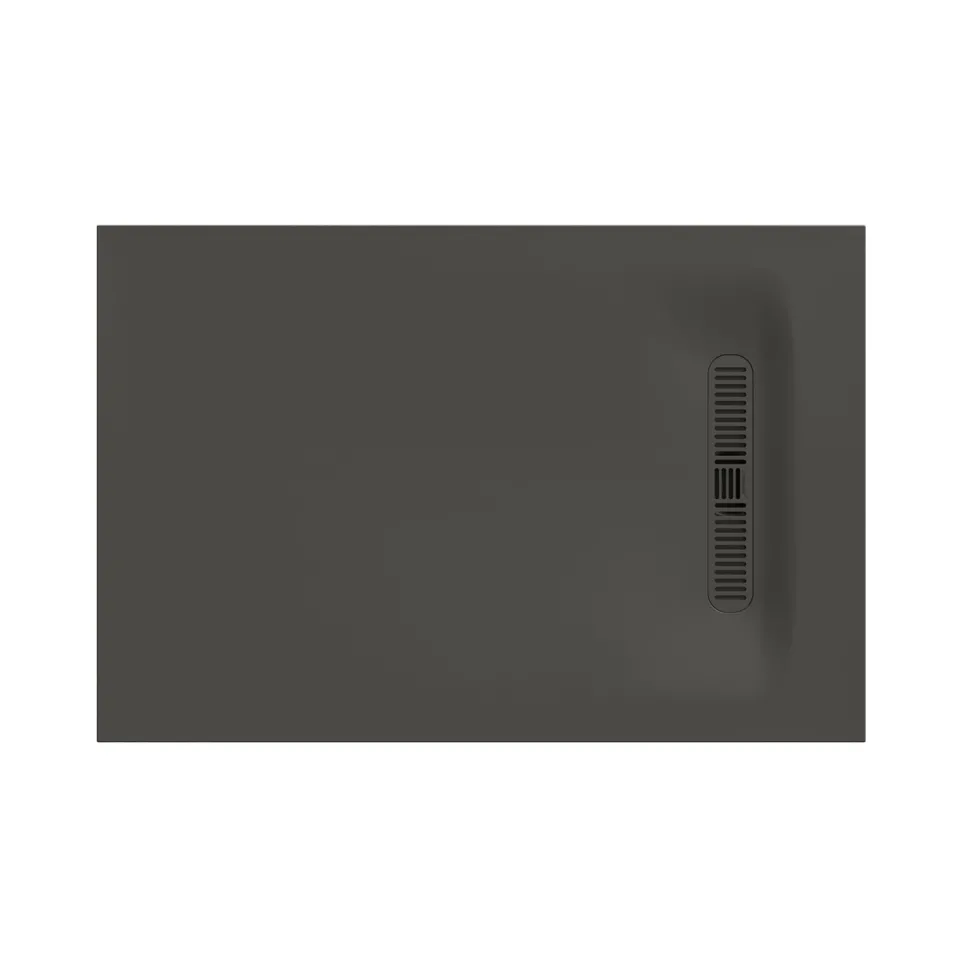 Crosswater Vito 25mm Dolomite Stone Resin Rectangular Shower Tray with Linear Waste Position