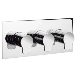 Crosswater Wisp 2 Outlet 3 Handle Concealed Thermostatic Shower Valve