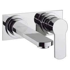 Crosswater Wisp Wall Mounted Basin 2 Hole Set with Plate