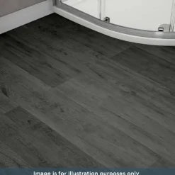 Dark Ash Finish Vinyl Plank Flooring 12 Piece Pack - Approx. 2.65m²