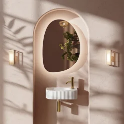 Drench Billy 400mm Fluted Wall Hung Cloakroom Basin