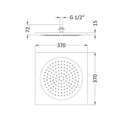 Drench Ceiling-Recessed Tile Fixed Shower Head