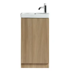 Drench Groove 460mm Fluted Floorstanding Cloakroom Vanity Unit & Basin