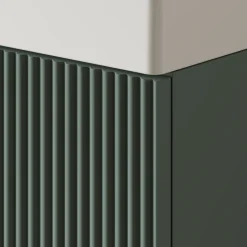 Drench Groove 460mm Fluted Floorstanding Cloakroom Vanity Unit & Basin