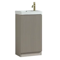 Drench Groove 460mm Fluted Floorstanding Cloakroom Vanity Unit & Basin