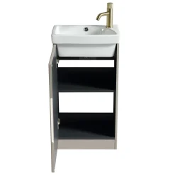 Drench Groove 460mm Fluted Floorstanding Cloakroom Vanity Unit & Basin