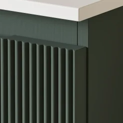 Drench Groove 800mm Fluted Wall Hung Vanity Unit & Matt Stone Basin