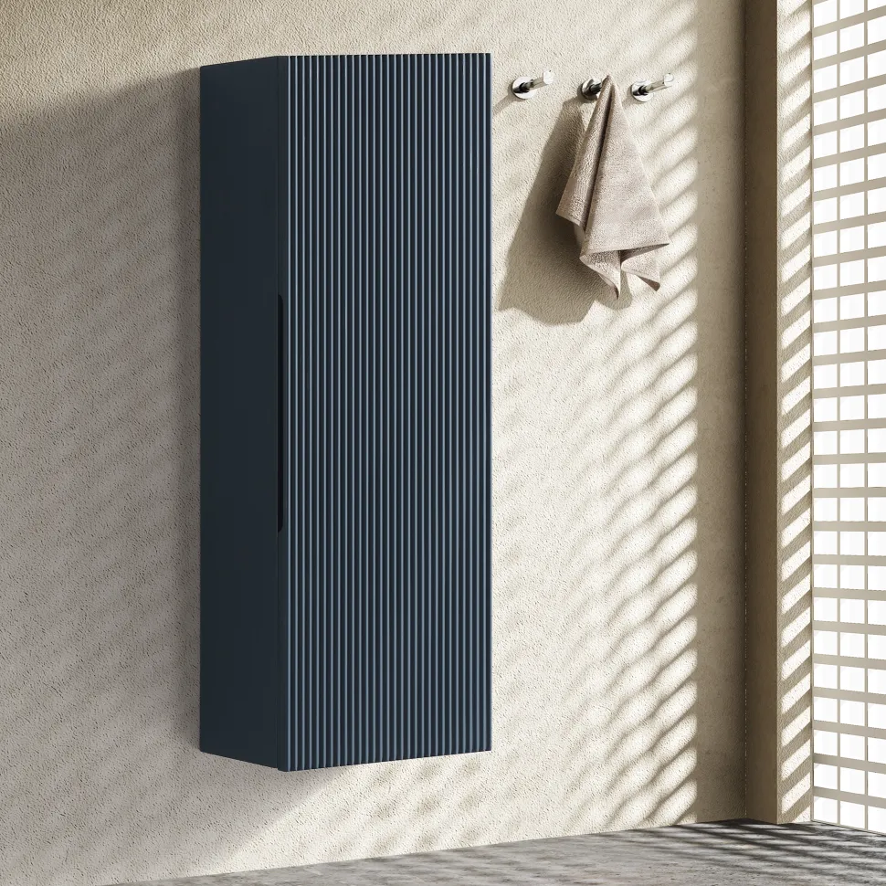Drench Groove 900mm Fluted Wall Mounted Tall Cabinet