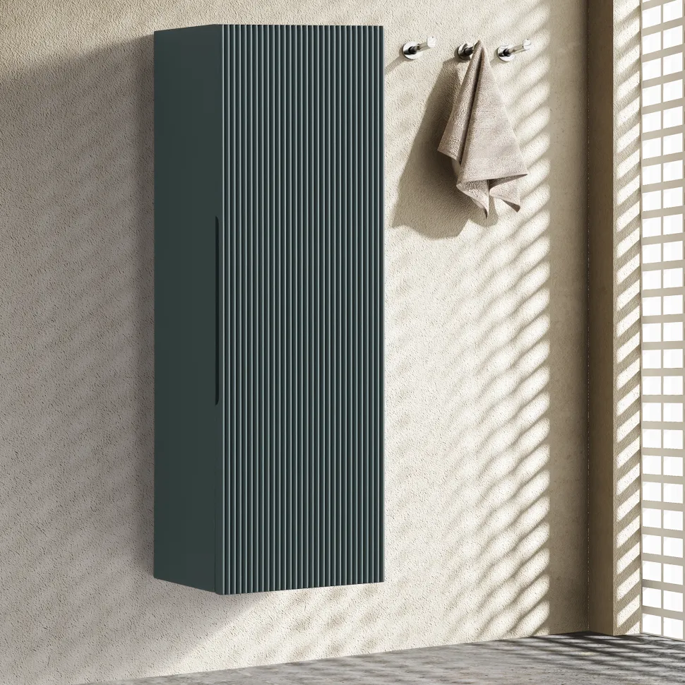Drench Groove 900mm Fluted Wall Mounted Tall Cabinet