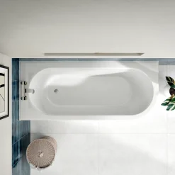 Drench J Shaped Single Ended Corner Bath & Bath Panel - 1700 x 720mm