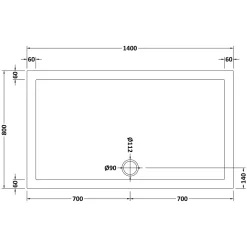 Drench MineralStone 40mm Low Profile Rectangular Shower Tray