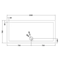 Drench MineralStone 40mm Low Profile Rectangular Shower Tray