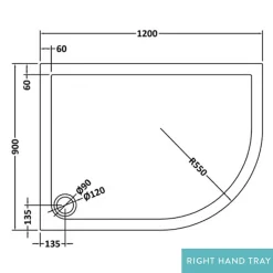 Drench MineralStone 40mm Low Profile Quadrant Shower Tray