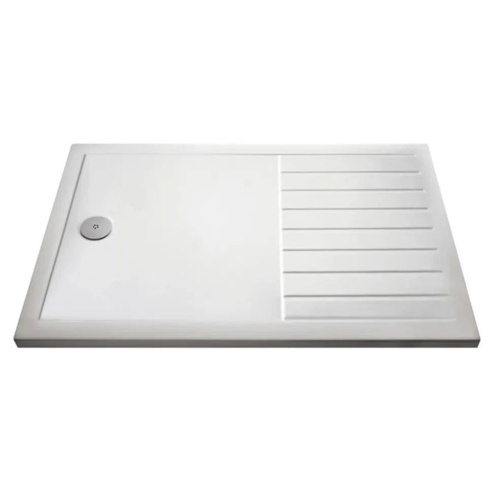 Drench MineralStone Walk In Shower Tray with Draining Area