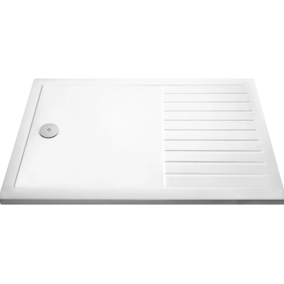 Drench MineralStone Walk In Shower Tray with Draining Area