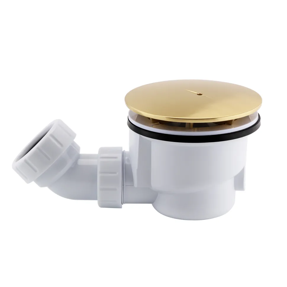 Drench 90mm Brushed Brass High Flow Shower Tray Waste