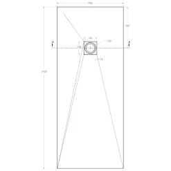 Drench Naturals Black Thin Slate-Effect Rectangular Shower Tray - 11 Sizes