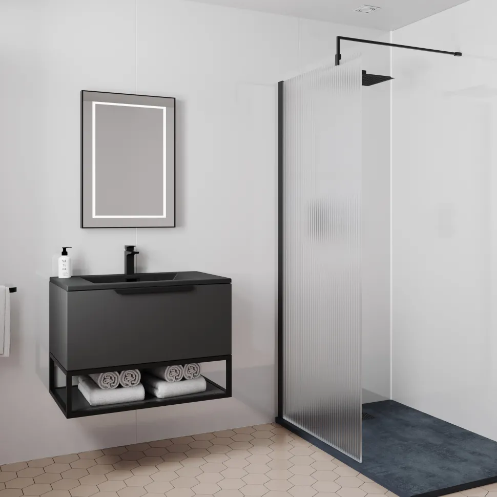 Drench Naturals Gloss White PVC Waterproof Bathroom Wall Panel - 1000 x 2400mm