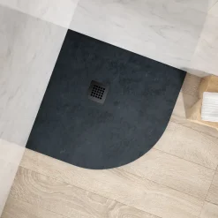 Drench Naturals Graphite Thin Slate-Effect Quadrant Shower Tray