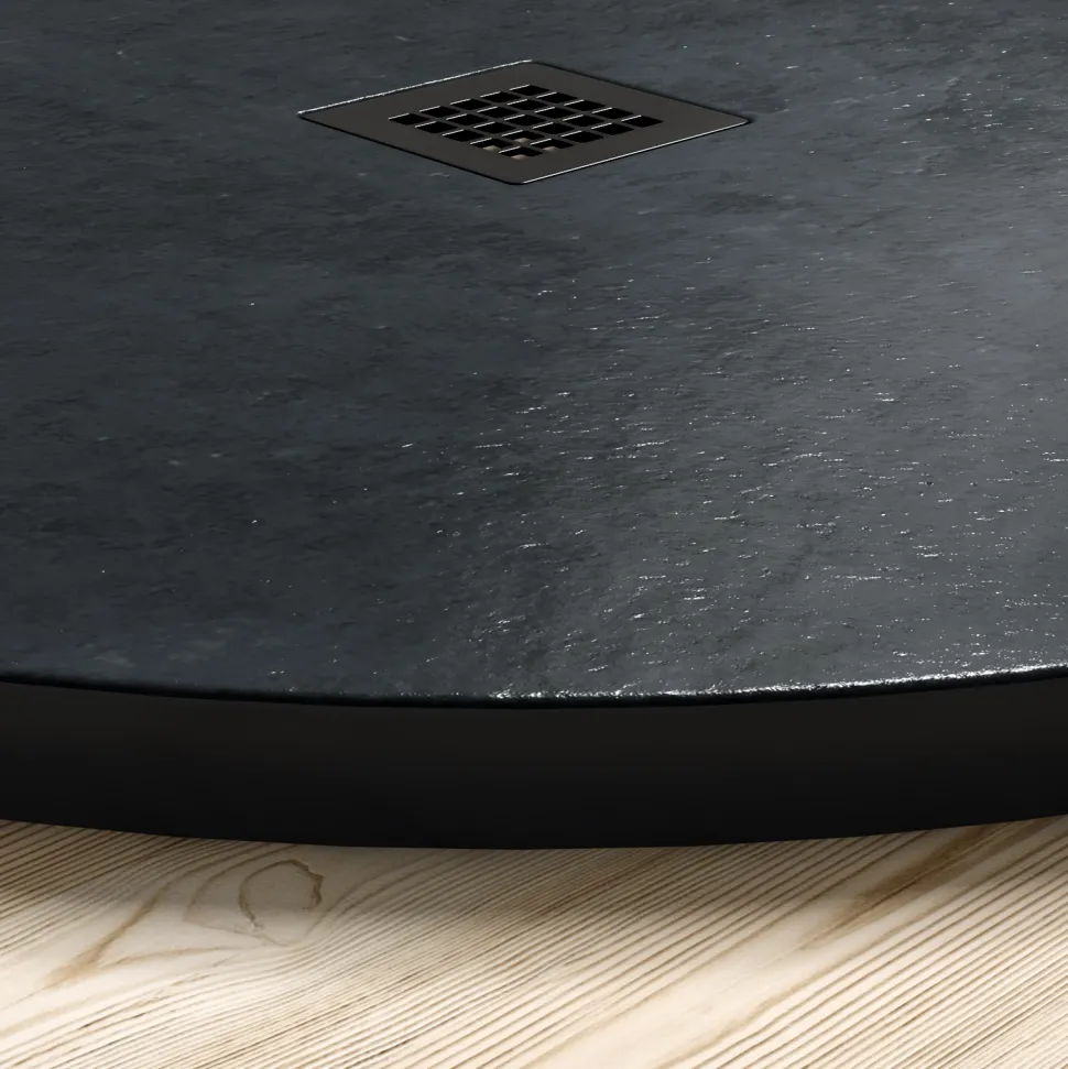 Drench Naturals Graphite Thin Slate-Effect Quadrant Shower Tray