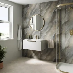 Drench Naturals Matt Slate PVC Waterproof Bathroom Wall Panel - 1000 x 2400mm