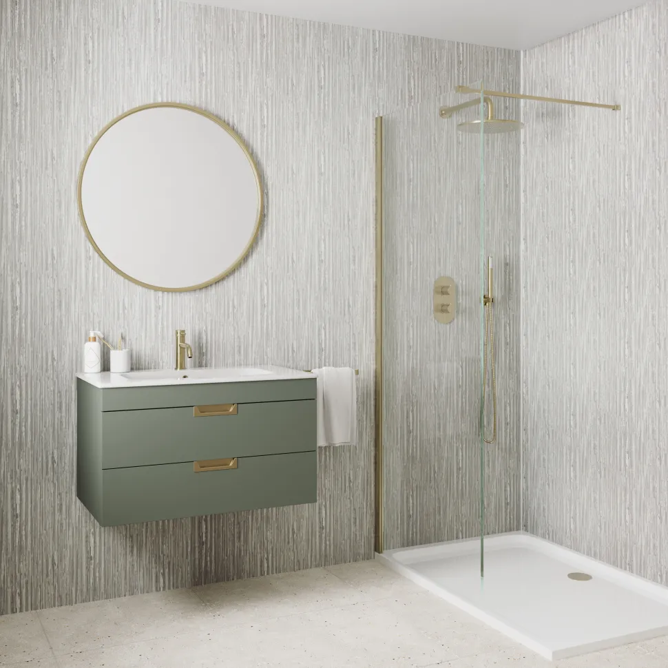 Drench Naturals Matt Stone PVC Waterproof Bathroom Wall Panel - 1000 x 2400mm