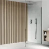 Drench Naturals Oak & Black Slatted Wood Waterproof Bathroom Wall Panel - 3 pack