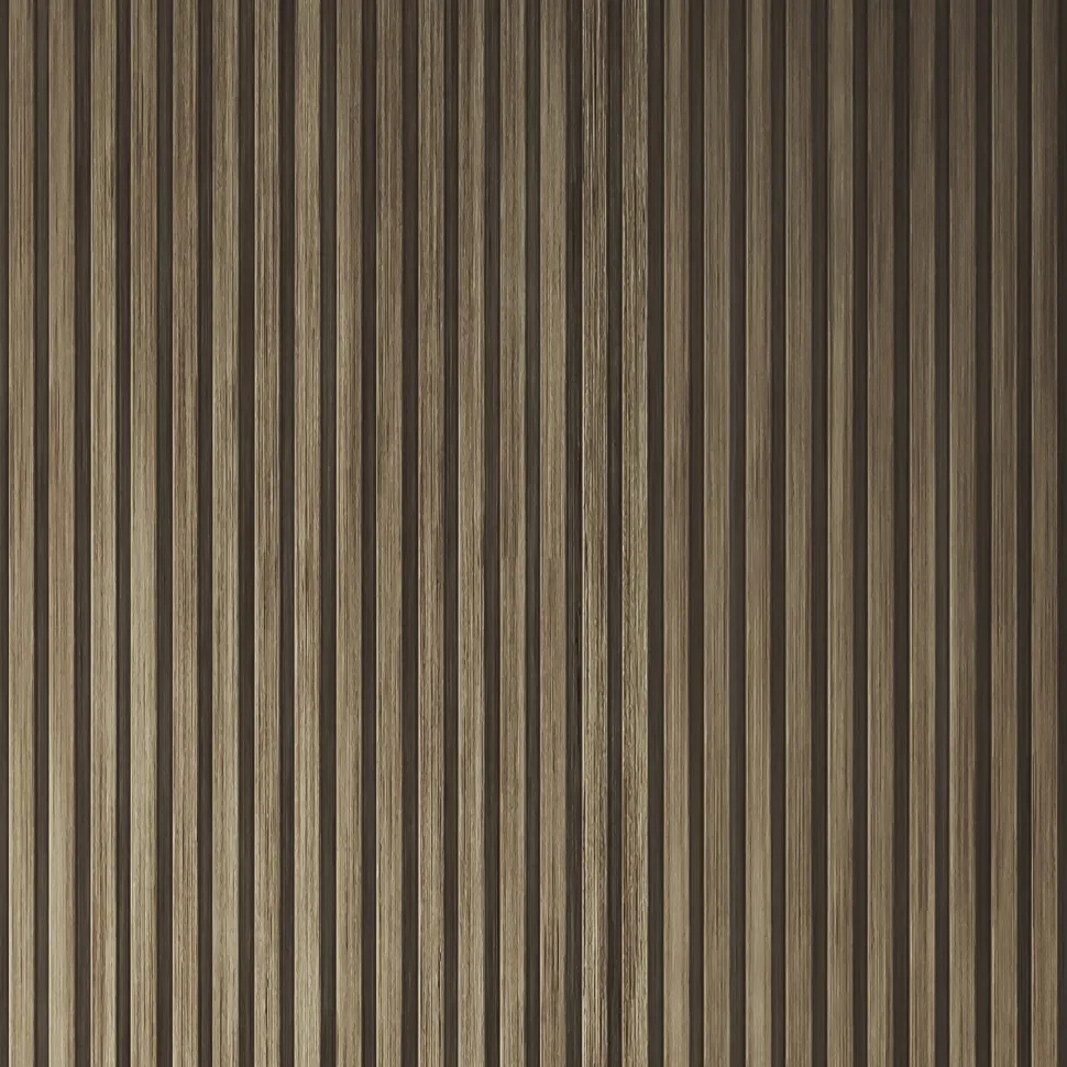 Drench Naturals Walnut Slatted Wood Waterproof Bathroom Wall Panel - 3 pack