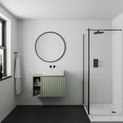 Drench Naturals White Terrazzo PVC Waterproof Bathroom Wall Panel - 1000 x 2400mm