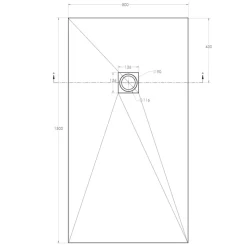 Drench Naturals White Thin Slate-Effect Rectangular Shower Tray - 11 Sizes