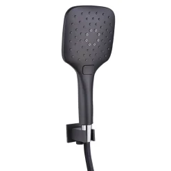 Drench Noir Matt Black Square Concealed Shower System with Fixed Head & Wall Mounted Shower Handset