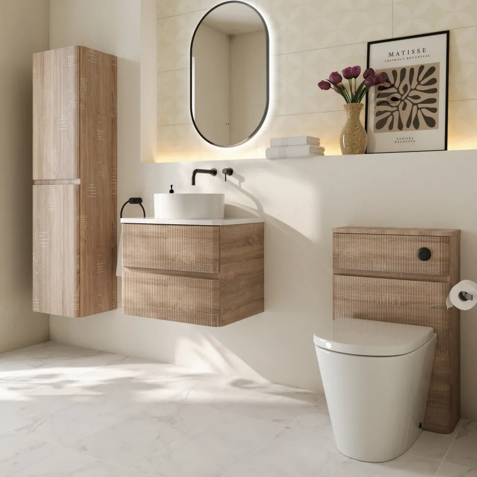 Drench Origin 500mm Fluted Back To Wall WC Unit