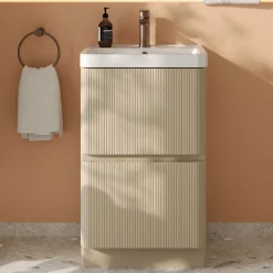 Drench Origin 500mm Fluted Floorstanding Vanity Unit & Basin