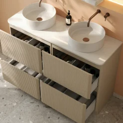 Drench Origin 1200mm Fluted Floorstanding Vanity Unit & Countertop