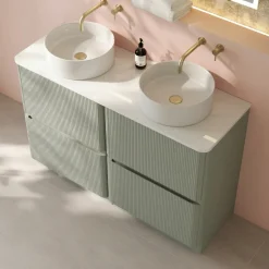 Drench Origin 1200mm Fluted Floorstanding Vanity Unit & Countertop