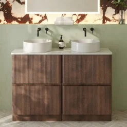 Drench Origin 1200mm Fluted Floorstanding Vanity Unit & Countertop