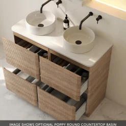 Drench Origin 1000mm Fluted Floorstanding Vanity Unit & Countertop