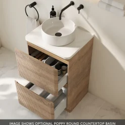 Drench Origin 500mm Fluted Floorstanding Vanity Unit & Countertop
