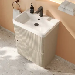 Drench Origin 600mm Fluted Floorstanding Vanity Unit & Basin