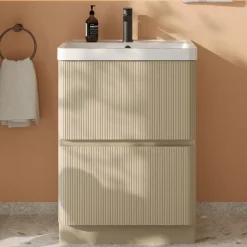 Drench Origin 600mm Fluted Floorstanding Vanity Unit & Basin