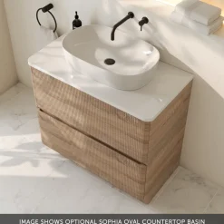 Drench Origin 900mm Fluted Floorstanding Vanity Unit & Countertop